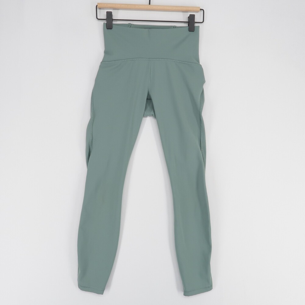 Lululemon Train Times 7/8 Pant Leggings Womens 4 Celedon Green Luxtreme